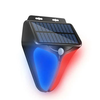 Solárne Alarm Svetlo Bezdrôtový Snímač Pohybu Bezpečnostné Lampy Vonkajšie Vodotesný pre Záhradné Dvore J2Y
