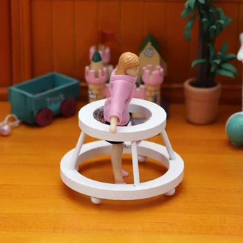 Domček Pre Bábiky Miniatúrne Baby Chodítko Model Doll House Baby Kočík Domova Roztomilý Scény Simulácia Rekvizity Miniatúrny Model Obrázok 2