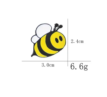 Móda a jednoduchý kód pin, cartoon all-zápas roztomilý bee brošňa, oblečenie tričko príslušenstvo odznak Obrázok 2