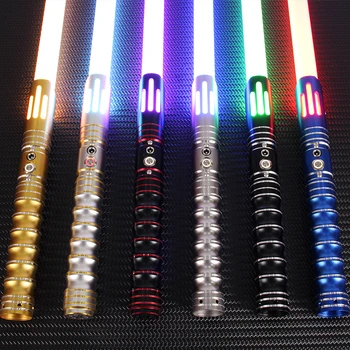 TVOJE SABER Kov rukoväť S swing RGB lightsaber hračka ťažké súboje s 6 skupín zvukový efekt zámky Obrázok 2