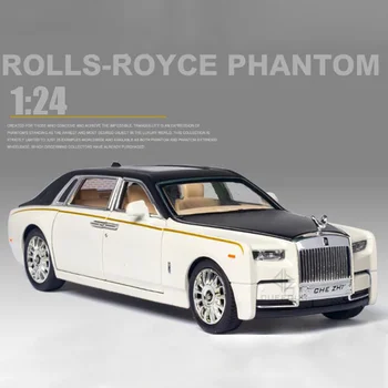 1/24 Zliatiny Diecast Rolls Royce Phantom Autá Model Hračka 6 Dvere Opend Vytiahnuť Späť Zvuk Ľahkých Kovových Simulácia Vozidla Hračky Pre Chlapcov Obrázok 2