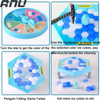 Uložiť Penguin Klepaniu a Rozbíjať Kocky Ľadu a Ice-breaker Stavebné Bloky, detské Doskové Hry, Vzdelávacie Hračky
