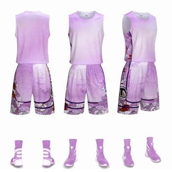 Nový Príchod Muži Basketbal Jersey Auta Športové Oblečenie Quick-dry Ženy, Basketbalové Dresy Sady Školenia vyhovuje Obrázok 2