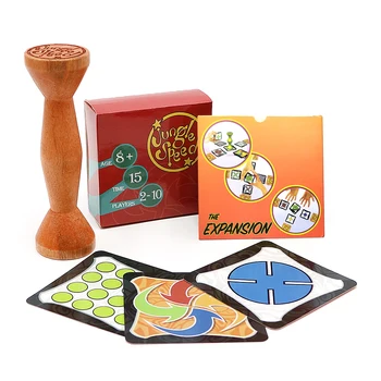 Jungle dosková hra základné a rozšírenie rýchlosť lesných drevín token angličtina španielčina pravidlá kartová hra pre domáce party deti dospelých Obrázok 2