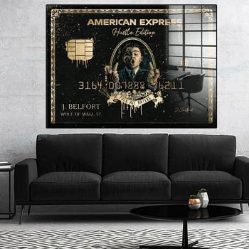 ROYAL AMERICAN EXPRESS Wolf of Wall Street Klasické Filmové Plagáty Vytlačí Finančný Magnát Obrázky Domov Izba Maliarske Plátno